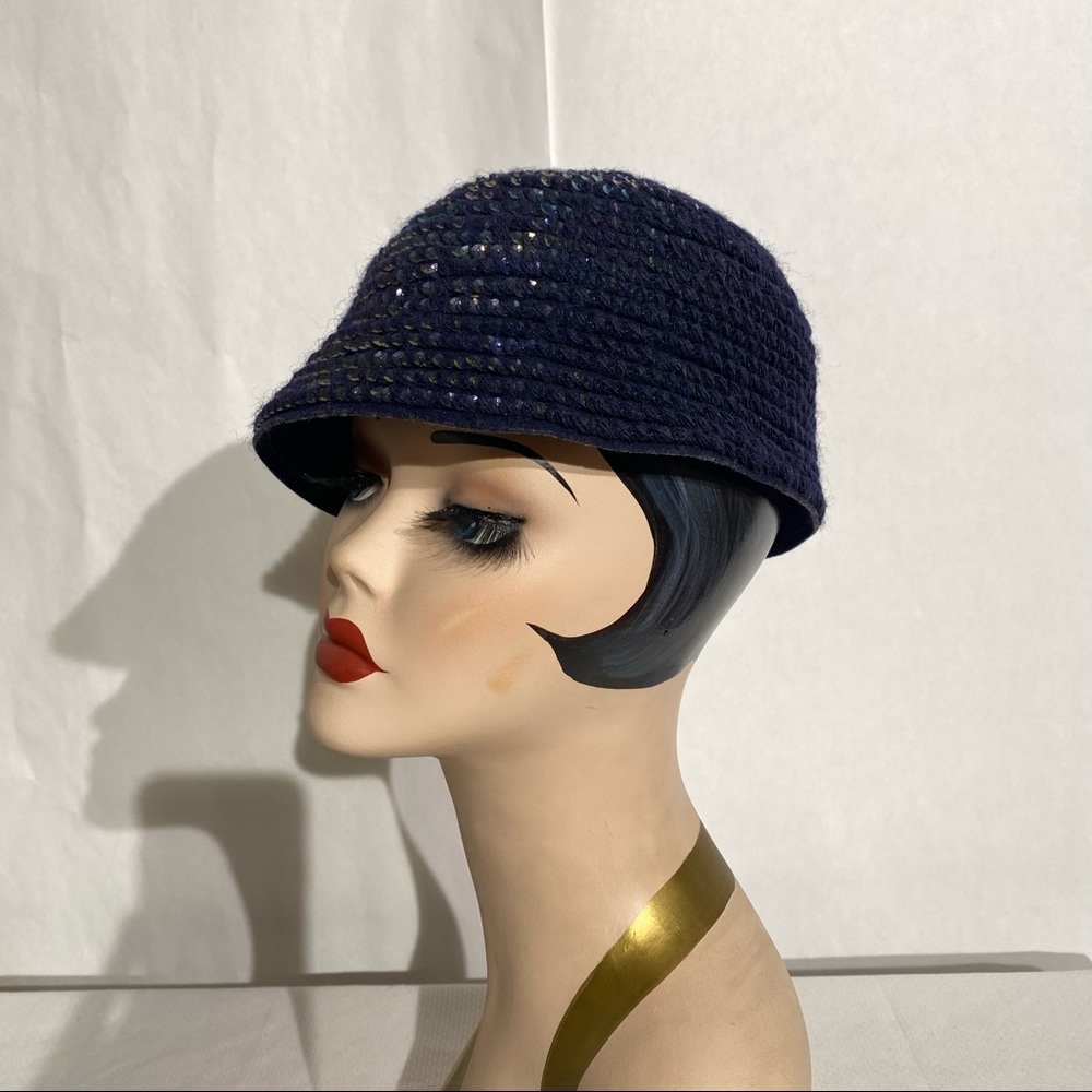 HENRY POLLAK Vintage Sequence and Wool Hat